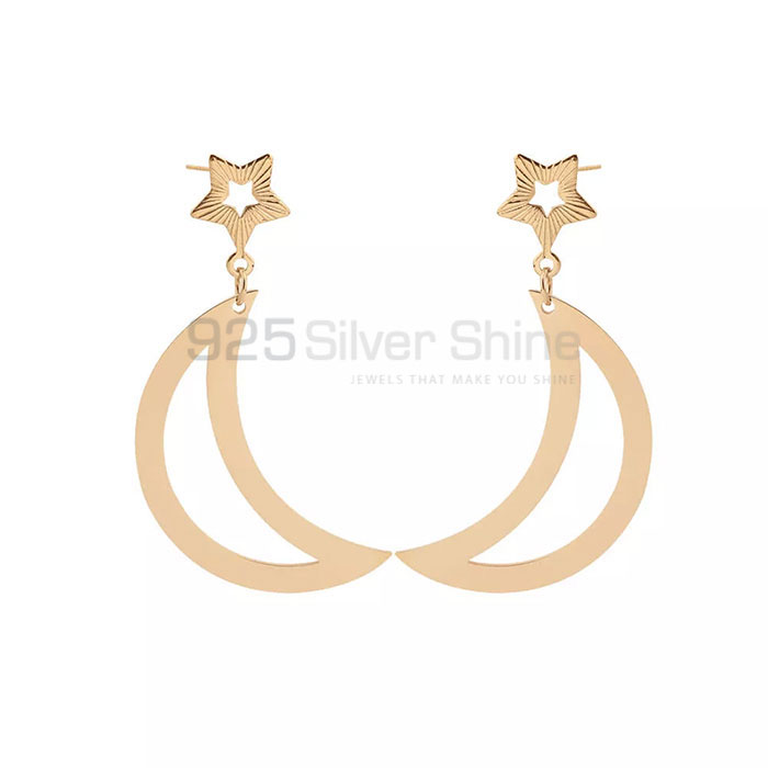 Moon Sterling Silver Star Stud Earring MOME385_0