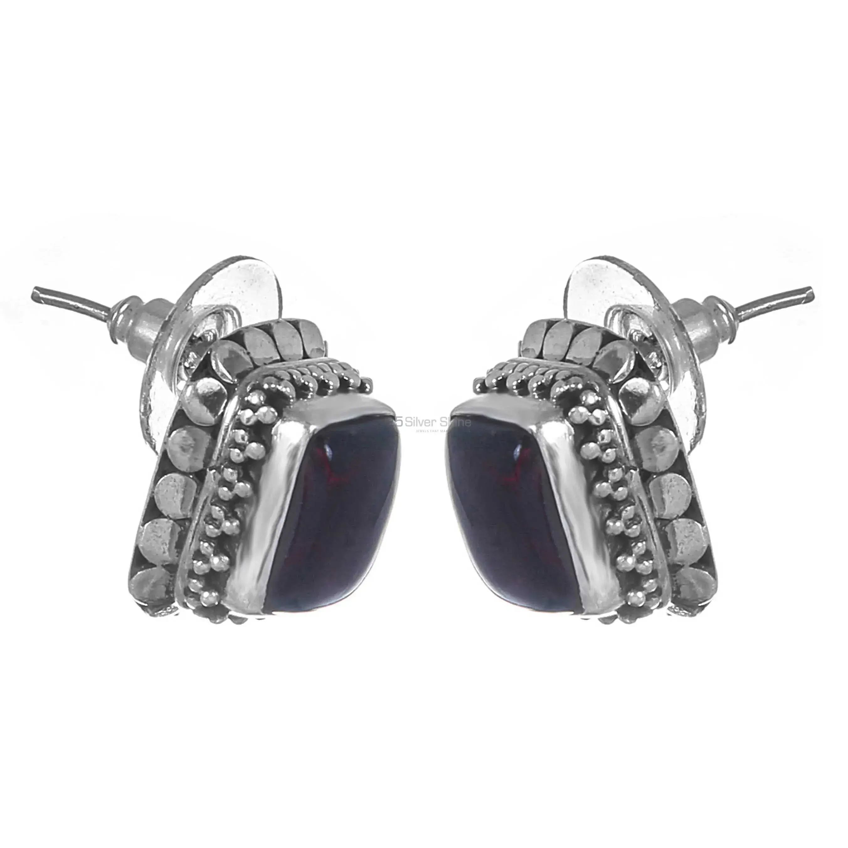 Best Garnet Gemstone Pair Earring In 925 Sterling Silver Jewelry 925SE184_0