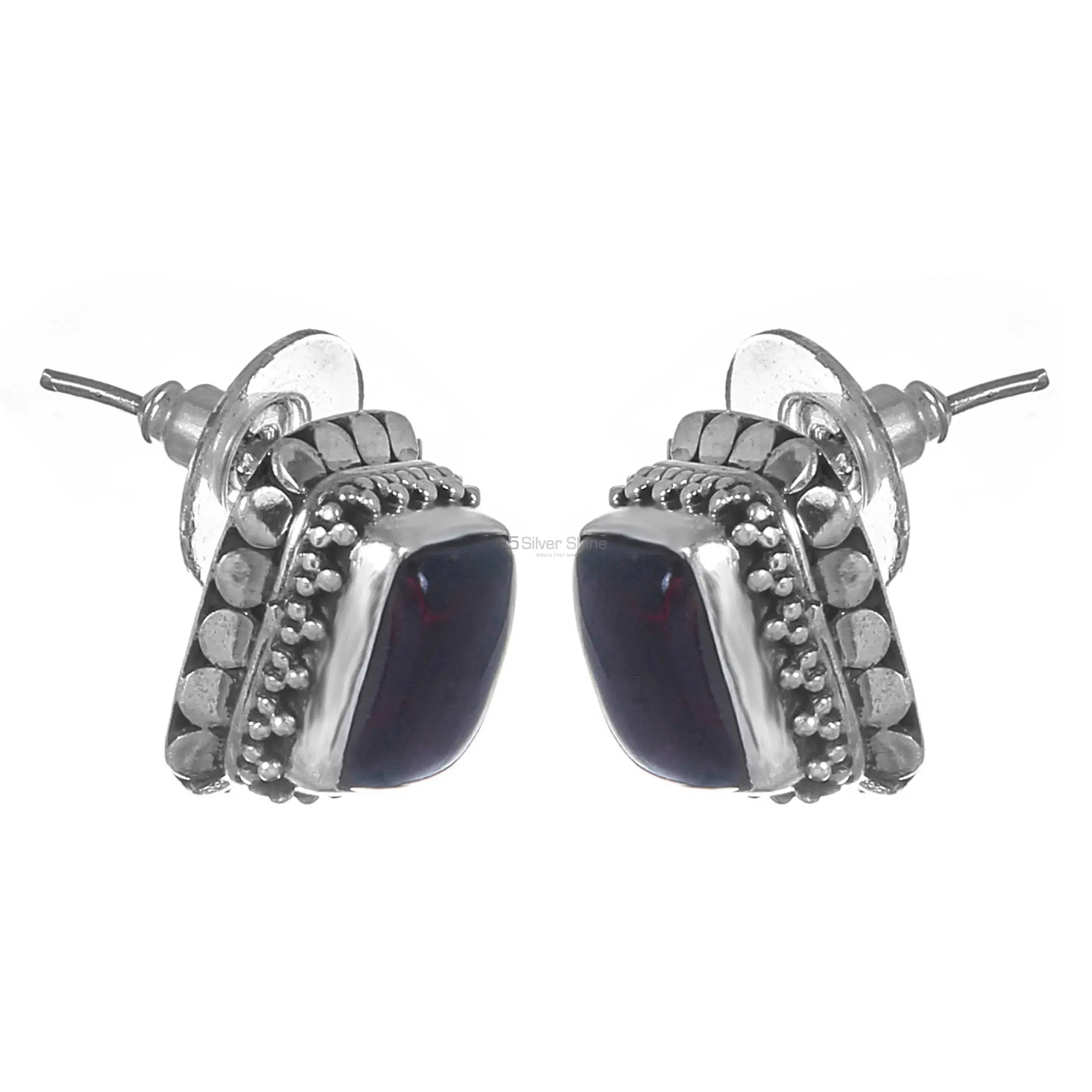 Garnet Gemstone Pair Earring In 925 Sterling Silver Jewelry 925SE184_0