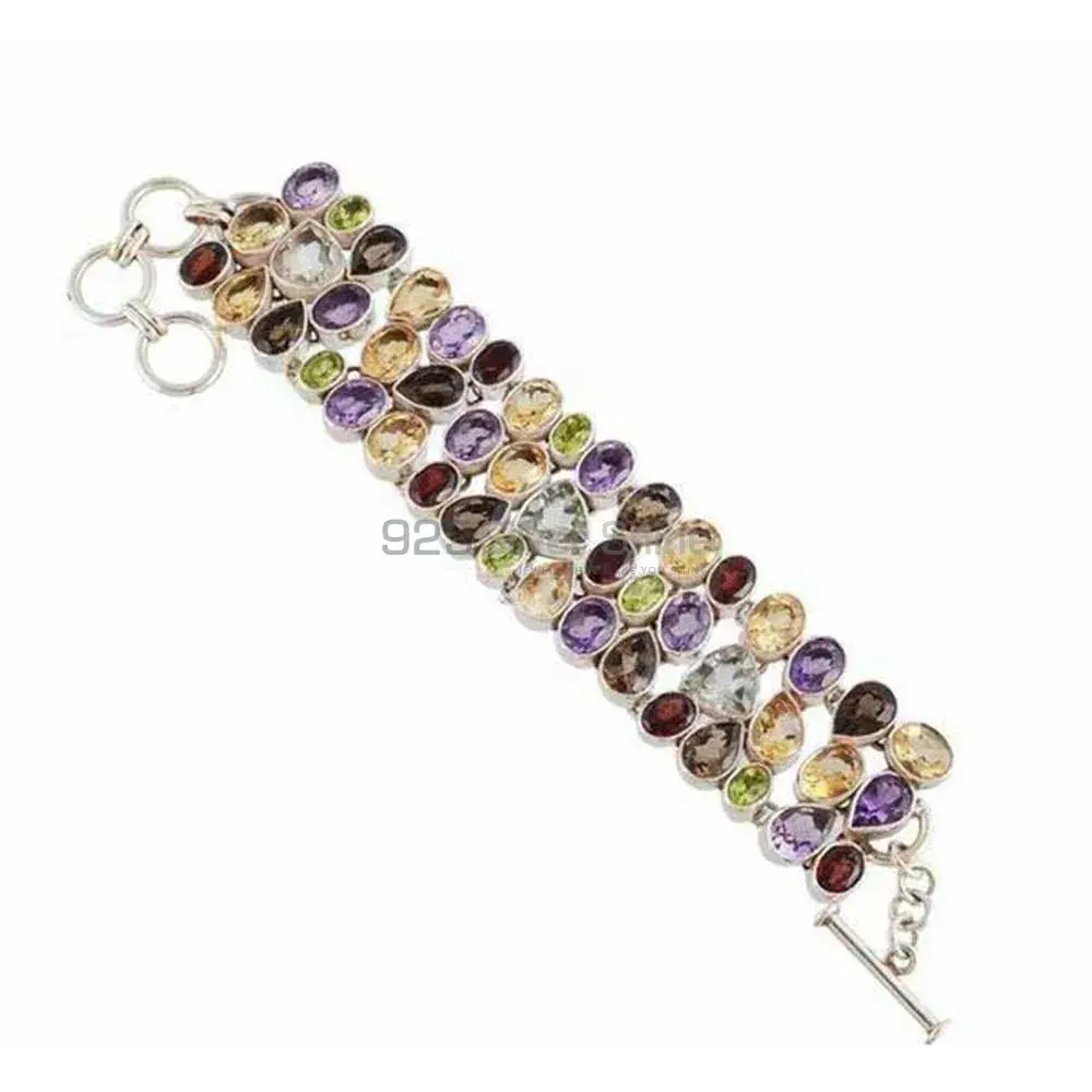 925 Fine Silver Bracelets In Multi Stone Gemstone Jewelry 925SB280