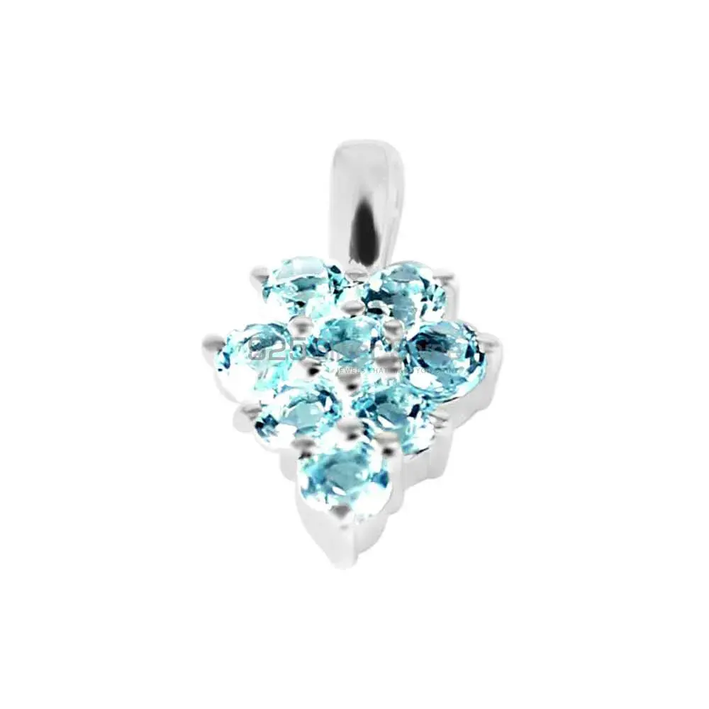 Best Price 925 Fine Silver Pendants Suppliers In Blue Topaz Gemstone Jewelry 925SP208-5_0