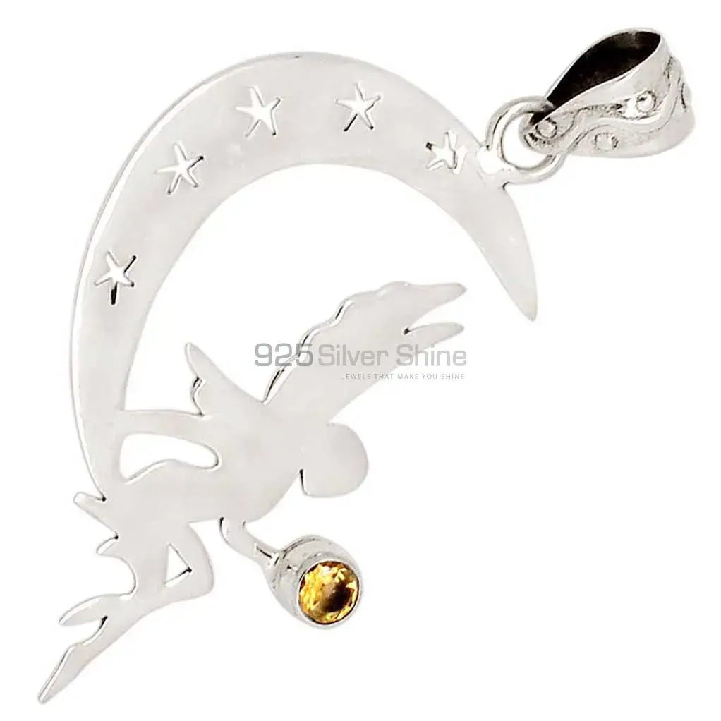 Best Price 925 Fine Silver Pendants Suppliers In Citrine Gemstone Jewelry 925SP114-3_1