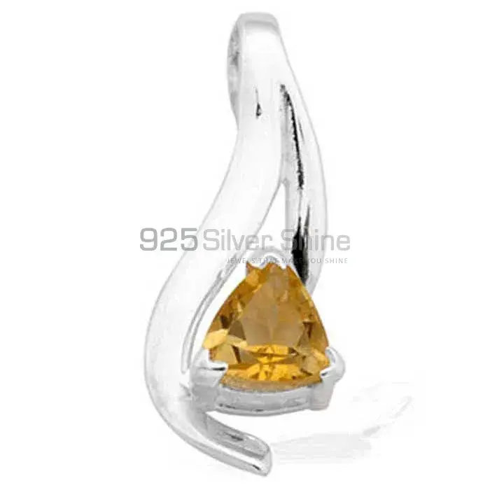 Best Price 925 Fine Silver Pendants Suppliers In Citrine Gemstone Jewelry 925SP1590