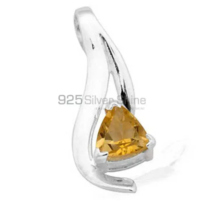 925 Fine Silver Pendants In Citrine Gemstone Jewelry 925SP1590_1