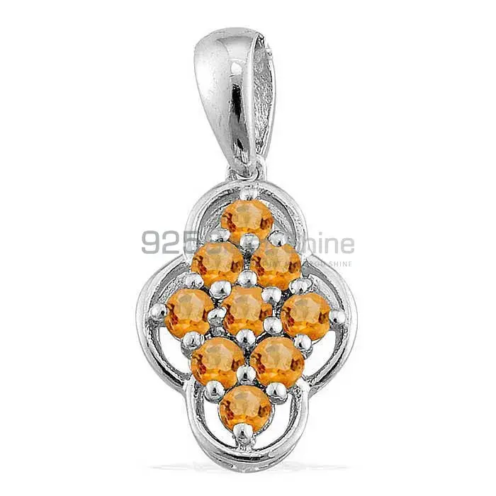 Best Price 925 Fine Silver Pendants Suppliers In Citrine Gemstone Jewelry 925SP1690