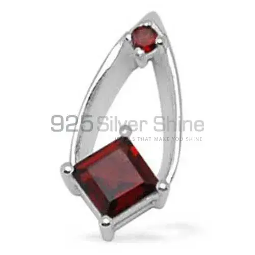 925 Fine Silver Pendants In Garnet Gemstone Jewelry 925SP1440_0
