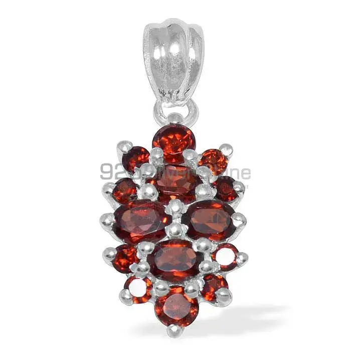 Best Price 925 Fine Silver Pendants Suppliers In Garnet Gemstone Jewelry 925SP1490