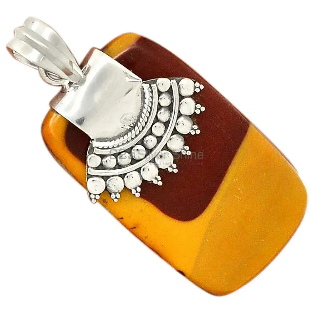 Best Price 925 Fine Silver Pendants Suppliers In Mookaite Gemstone Jewelry 925SP66-5