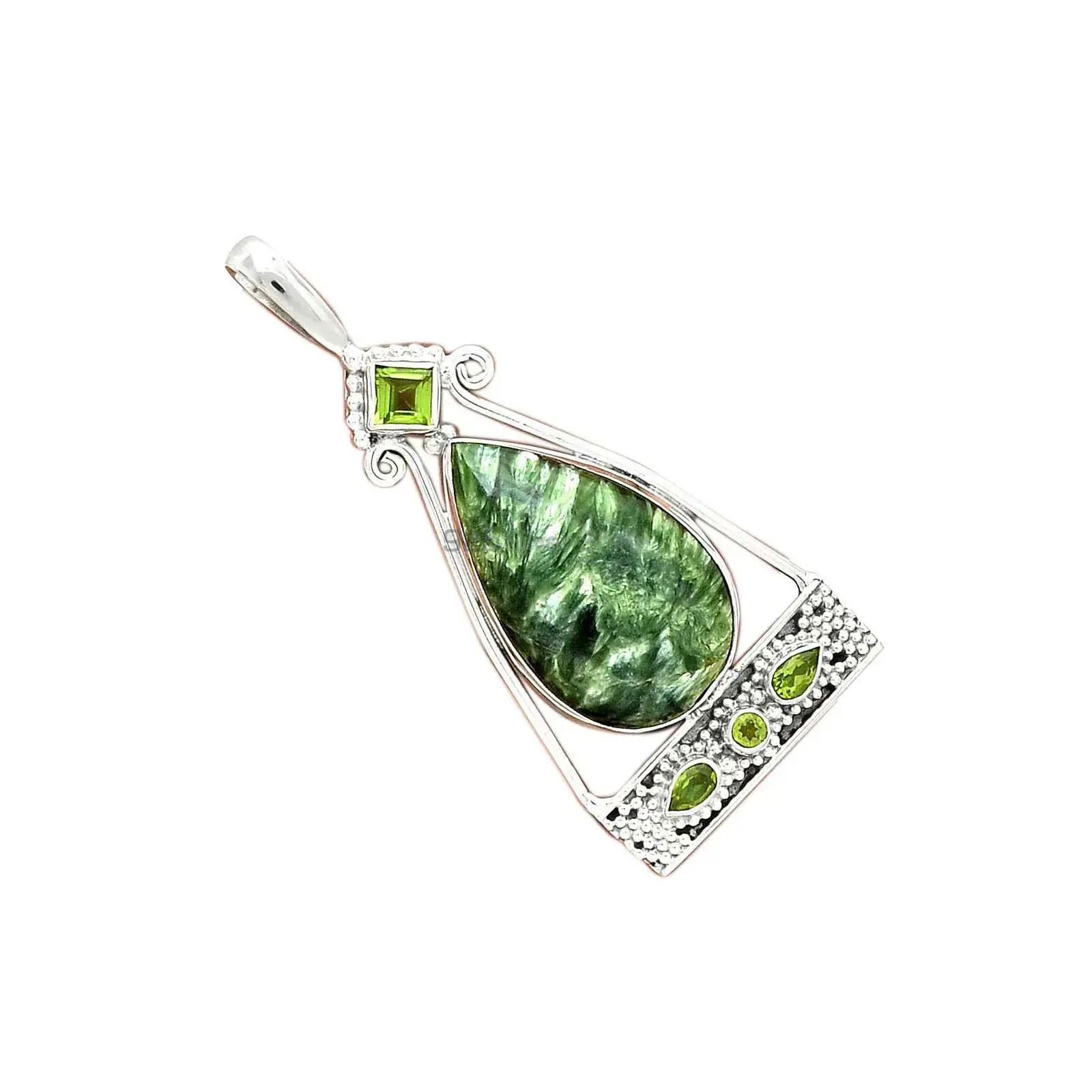 Best Price 925 Fine Silver Pendants Suppliers In Multi Gemstone Jewelry 925SP25-2