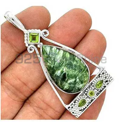 925 Fine Silver Pendants In Multi Gemstone Jewelry 925SP25-2_1