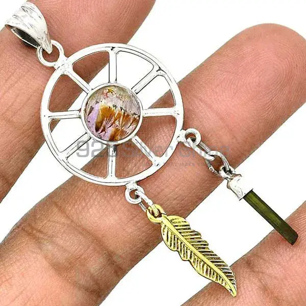 925 Fine Silver Pendants In Multi Gemstone Jewelry 925SP38-3_1