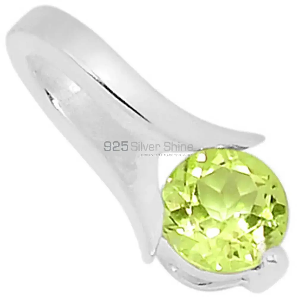 925 Fine Silver Pendants In Peridot Gemstone Jewelry 925SSP306-4
