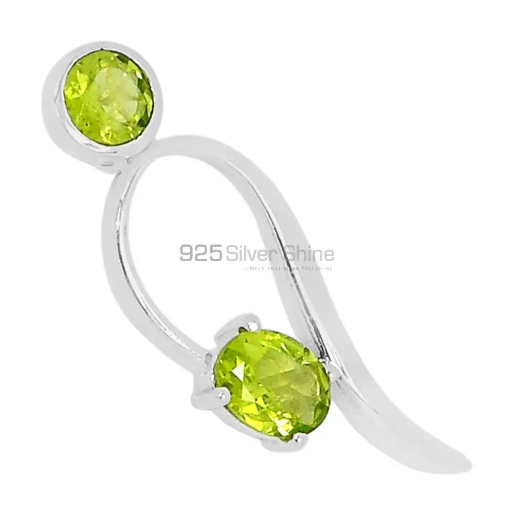 Best Price 925 Fine Silver Pendants Suppliers In Peridot Gemstone Jewelry 925SSP317-6