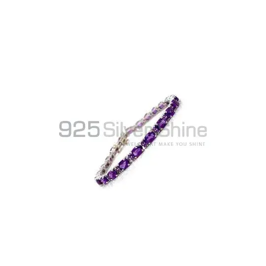 925 Fine Silver Tennis Bracelets In Amethyst Gemstone Jewelry 925SB224_0
