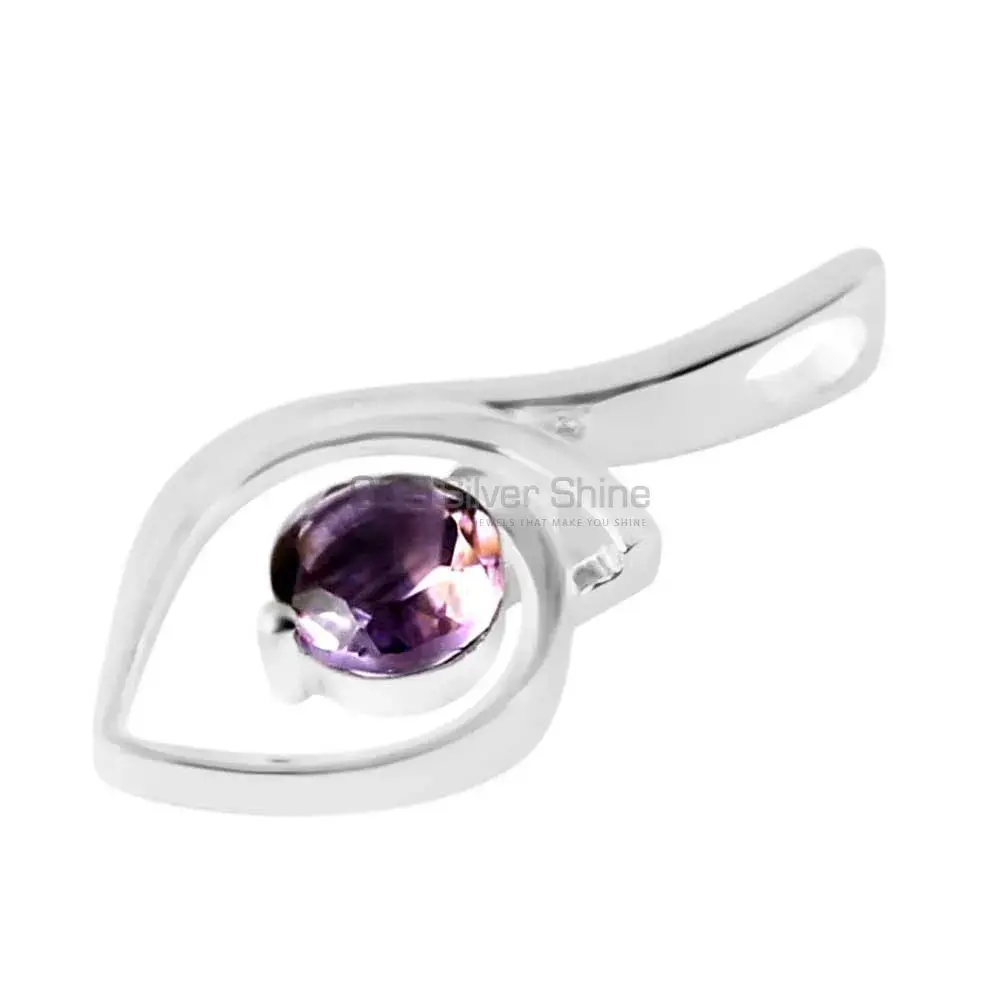 925 Solid Silver Pendants In Amethyst Gemstone Jewelry 925SP207-8_1