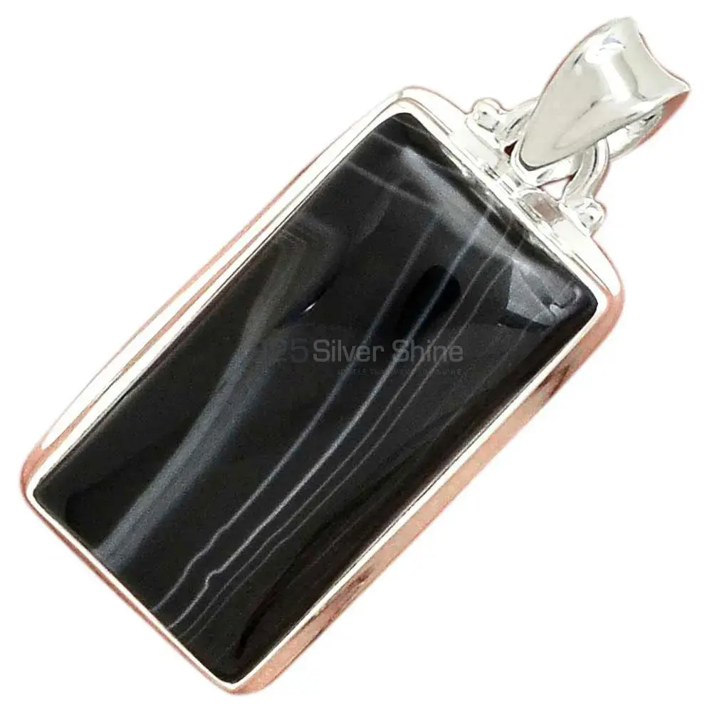 925 Solid Silver Pendants In Botswana Agate Gemstone Jewelry 925SP159_11