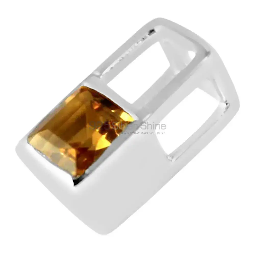 925 Solid Silver Pendants In Citrine Gemstone Jewelry 925SP263-5_0