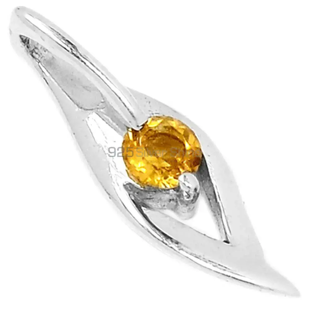 Best Price 925 Solid Silver Pendants Exporters In Citrine Gemstone Jewelry 925SP280-4