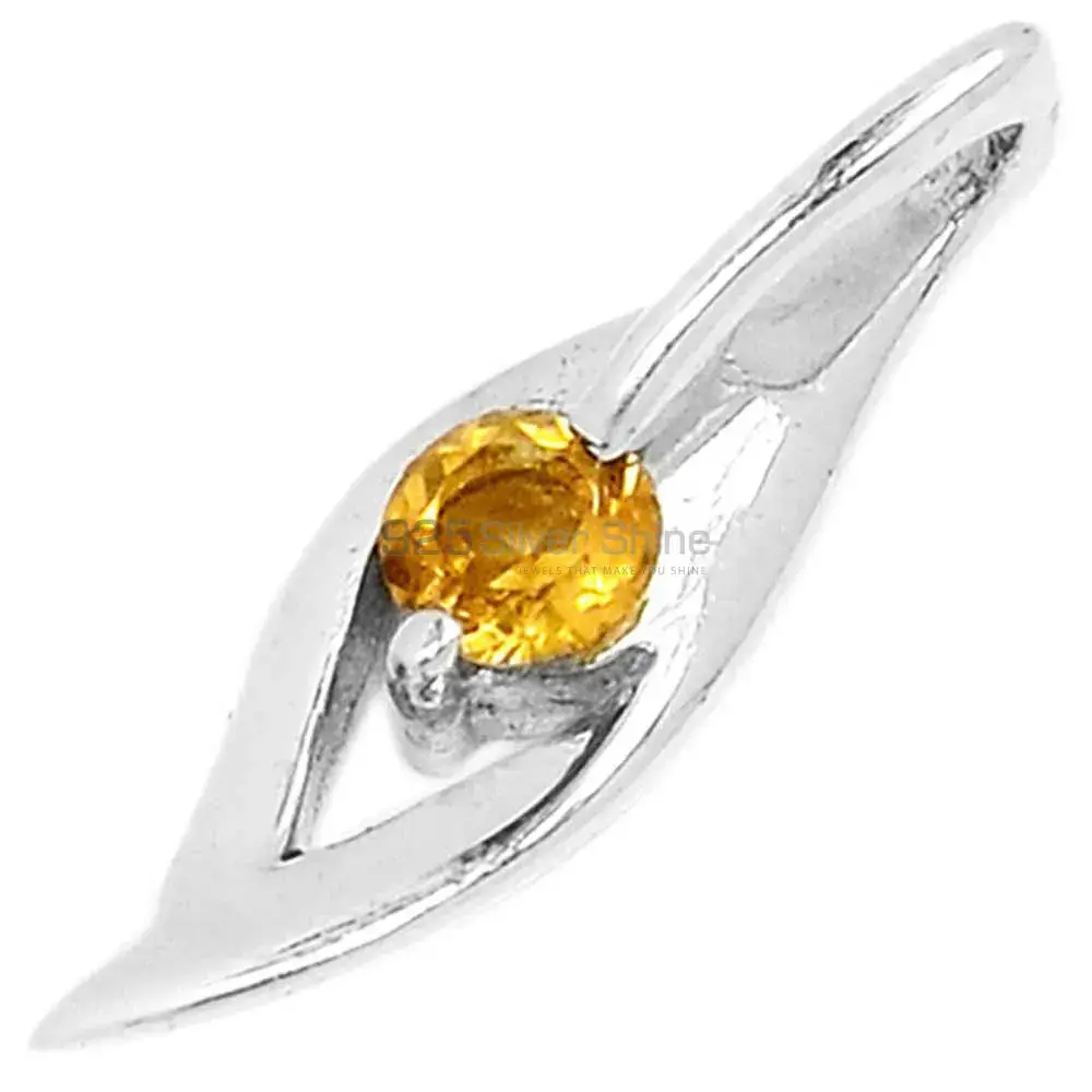 925 Solid Silver Pendants In Citrine Gemstone Jewelry 925SP280-4_0