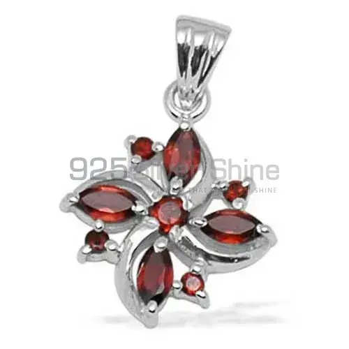 925 Solid Silver Pendants In Garnet Gemstone Jewelry 925SP1384_0