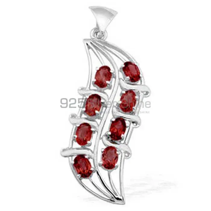 Best Price 925 Solid Silver Pendants Exporters In Garnet Gemstone Jewelry 925SP1534