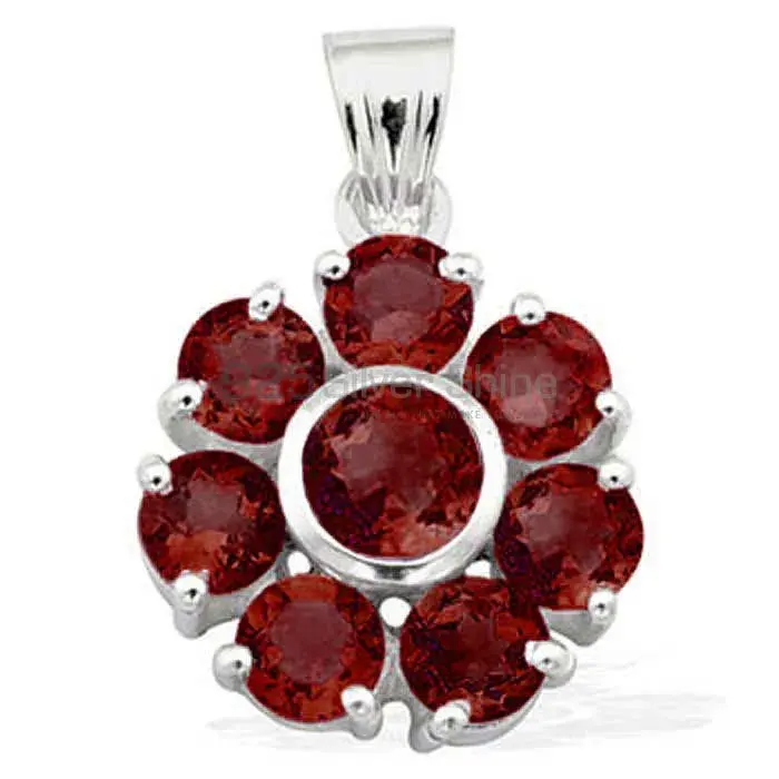 Best Price 925 Solid Silver Pendants Exporters In Garnet Gemstone Jewelry 925SP1584