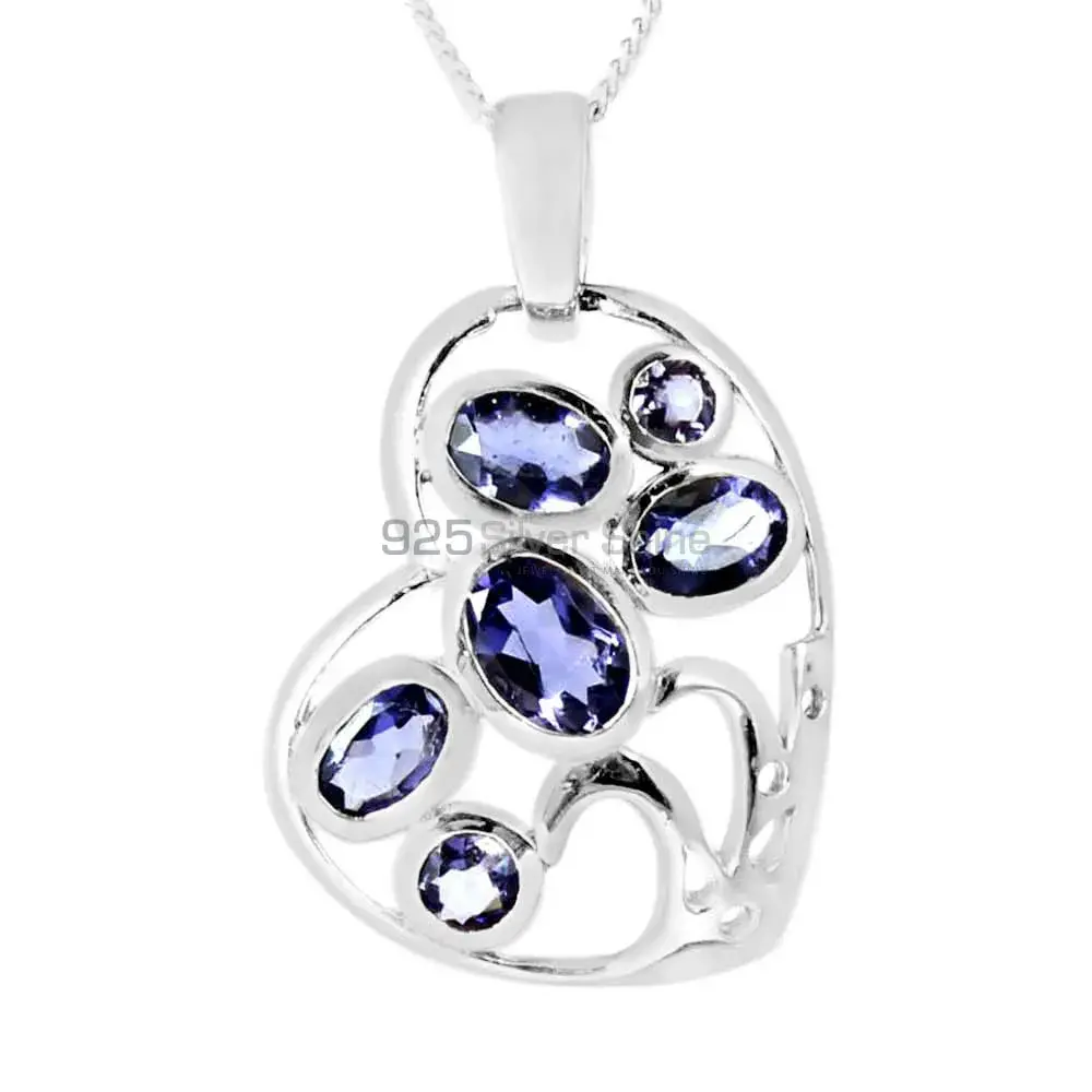 925 Solid Silver Pendants In Iolite Gemstone Jewelry 925SP230-9_0
