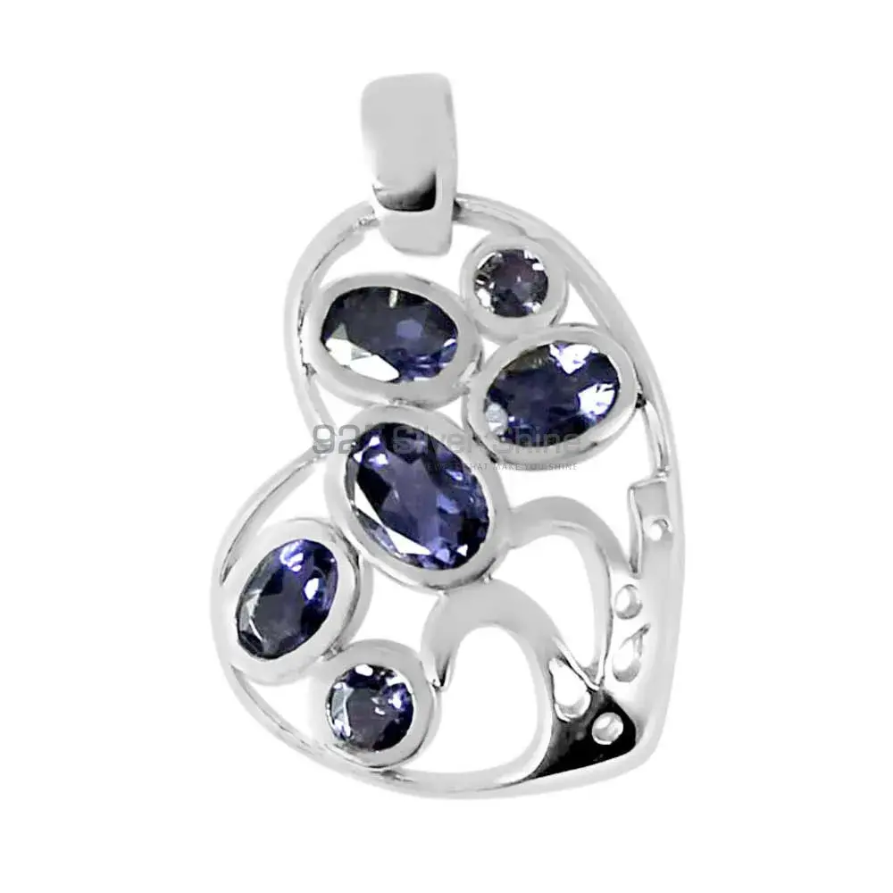 Best Price 925 Solid Silver Pendants Exporters In Iolite Gemstone Jewelry 925SP230-9_0