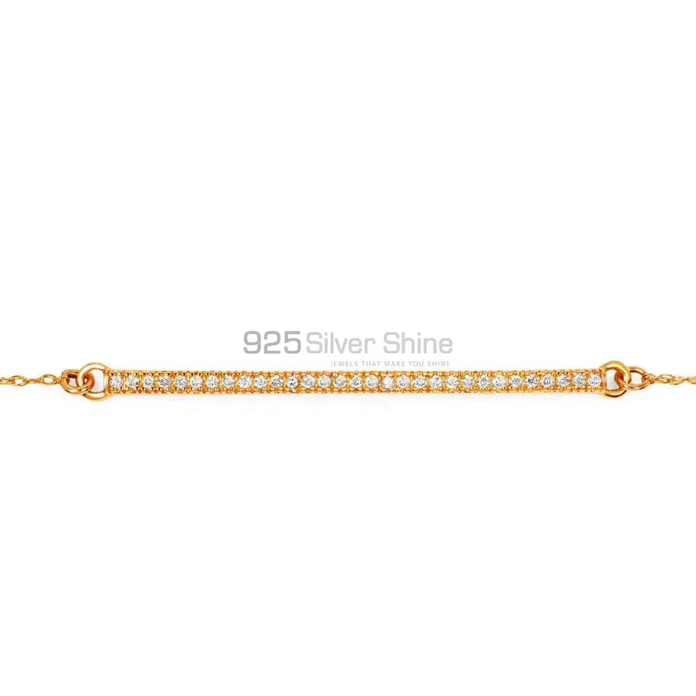 925 Solid Silver Tennis Bracelets In CZ Gemstone Jewelry 925SB168_0
