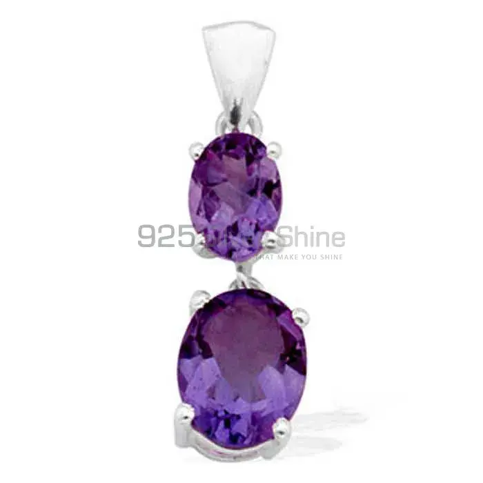 Amethyst Gemstone Handmade Pendants In Solid Sterling Silver Jewelry 925SP1547_0