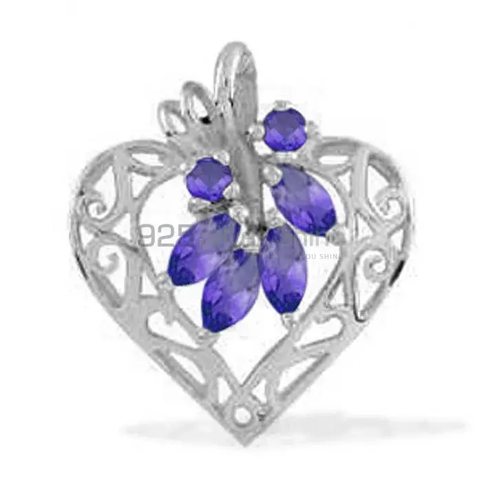Best Price Amethyst Gemstone Handmade Pendants In Solid Sterling Silver Jewelry 925SP1647