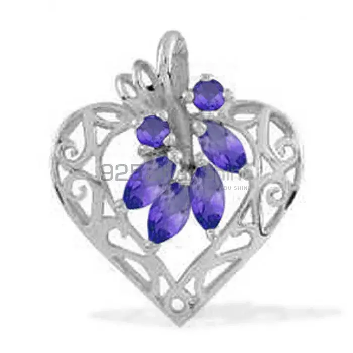 Amethyst Gemstone Handmade Pendants In Solid Sterling Silver Jewelry 925SP1647