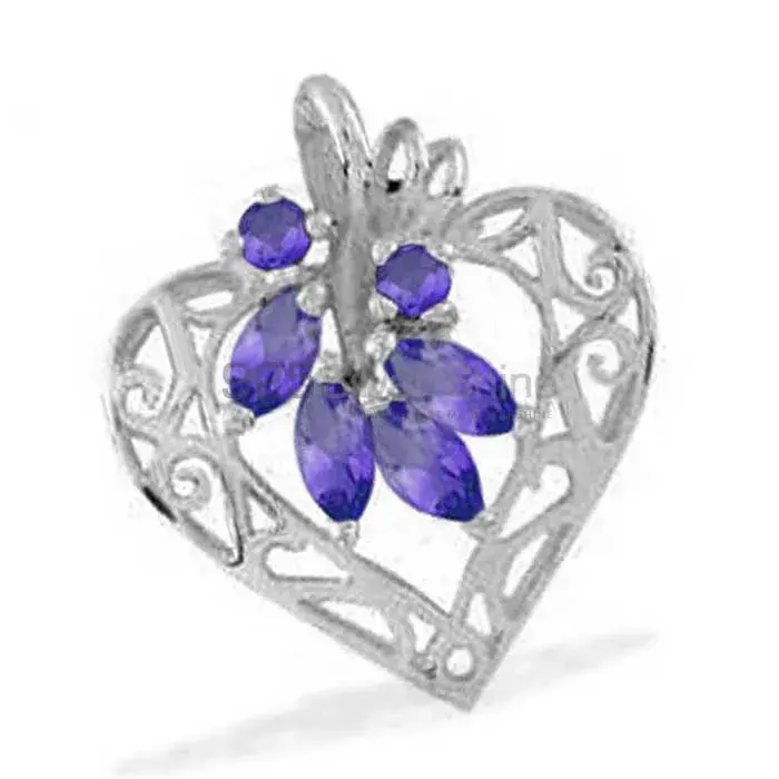 Best Price Amethyst Gemstone Handmade Pendants In Solid Sterling Silver Jewelry 925SP1647_0