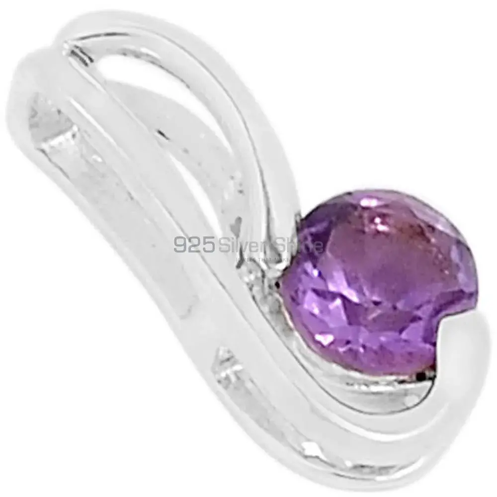 Amethyst Gemstone Handmade Pendants In Solid Sterling Silver Jewelry 925SSP332-1