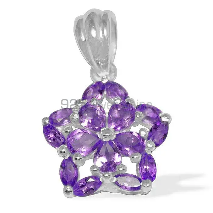 Best Price Amethyst Gemstone Pendants Exporters In 925 Solid Silver Jewelry 925SP1509