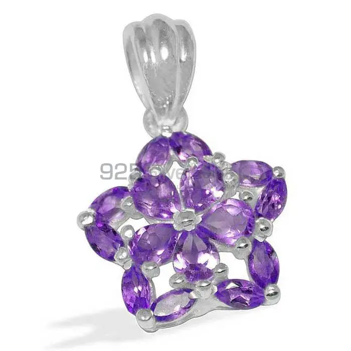 Best Price Amethyst Gemstone Pendants Exporters In 925 Solid Silver Jewelry 925SP1509_0