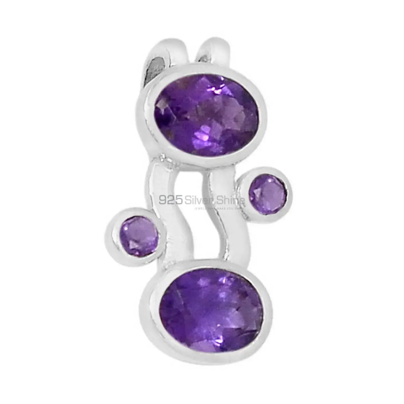 Best Price Amethyst Gemstone Pendants Exporters In 925 Solid Silver Jewelry 925SSP321-1_1