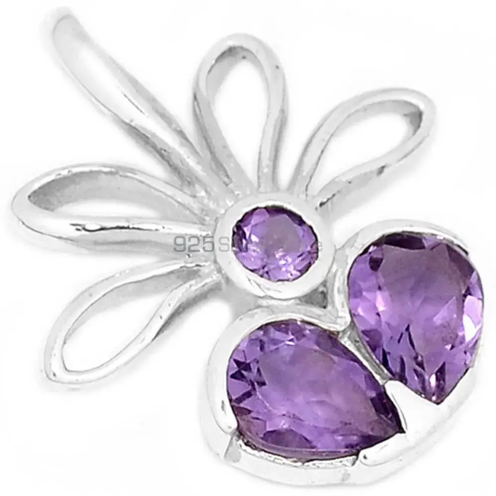 Best Price Amethyst Gemstone Pendants Suppliers In 925 Fine Silver Jewelry 925SP268-1