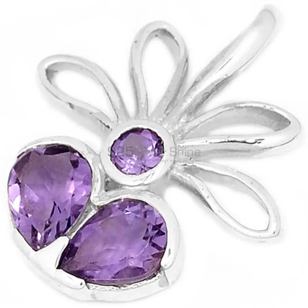 Best Price Amethyst Gemstone Pendants Suppliers In 925 Fine Silver Jewelry 925SP268-1_0