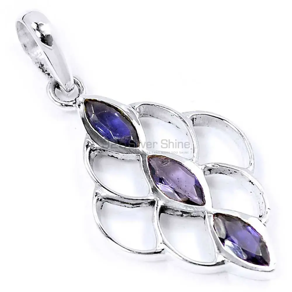 Best Price Amethyst Gemstone Pendants Suppliers In 925 Fine Silver Jewelry 925SSP312-1