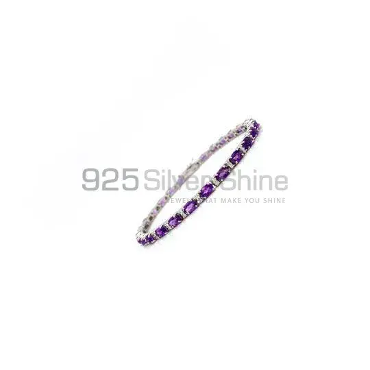 Amethyst Gemstone Tennis Bracelets In 925 Fine Silver Jewelry 925SB199_0