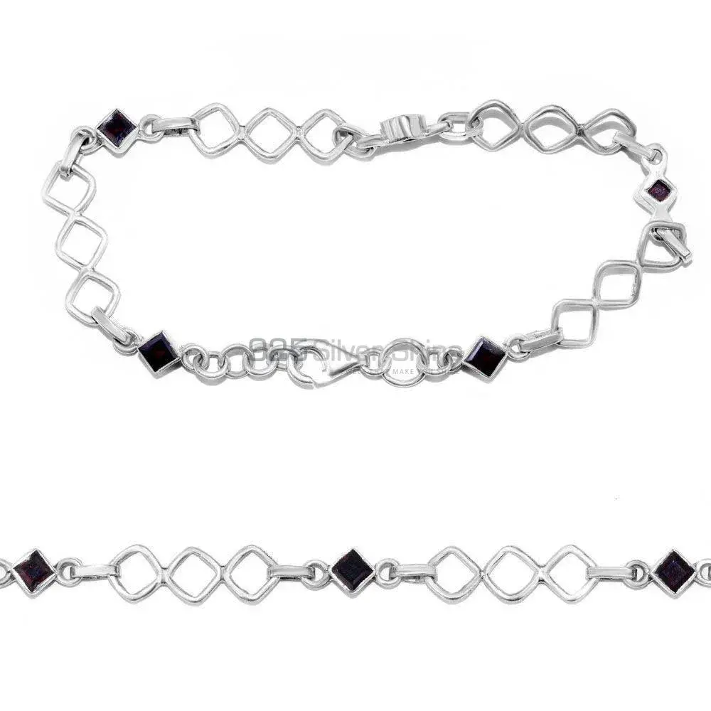 Best Price Black Onyx Gemstone Bracelets Suppliers In 925 Fine Silver Jewelry 925SB248_0