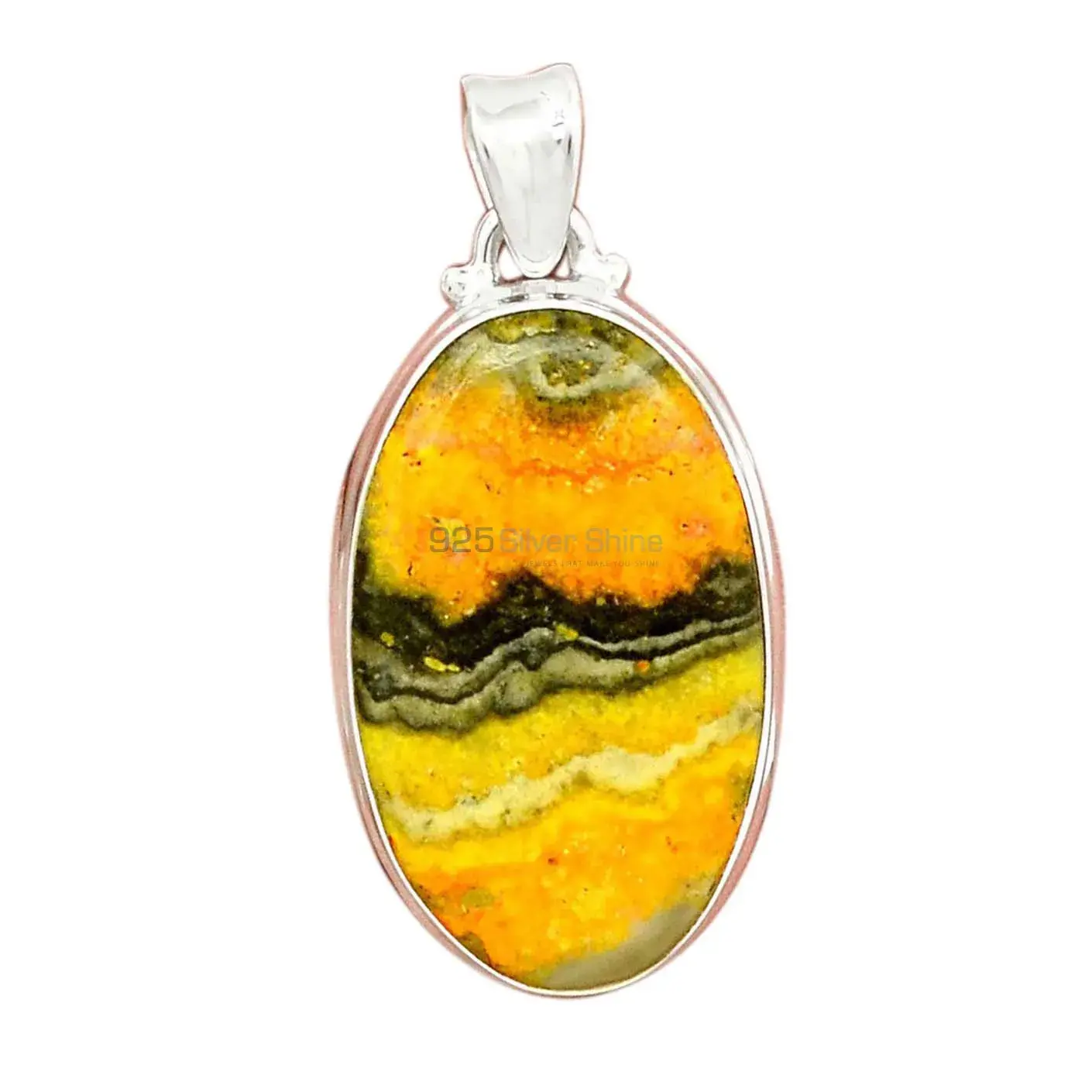 Bumble Bee Gemstone Pendants In Fine Sterling Silver Jewelry 925SP178_5
