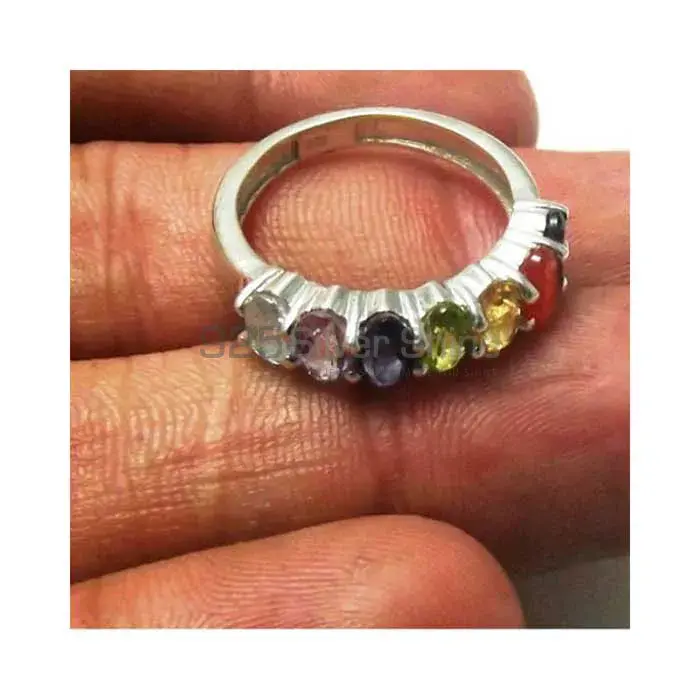 Chakra Yoga Ring With Sterling Silver Jewelry SSCR129