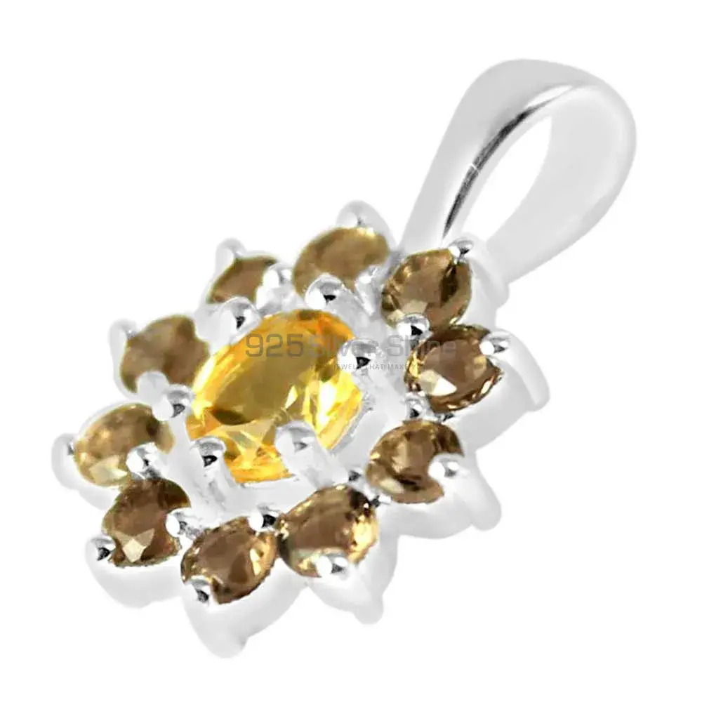 Best Price Citrine & Smokey Gemstone Handmade Pendants In Solid Sterling Silver Jewelry 925SP250-5_0