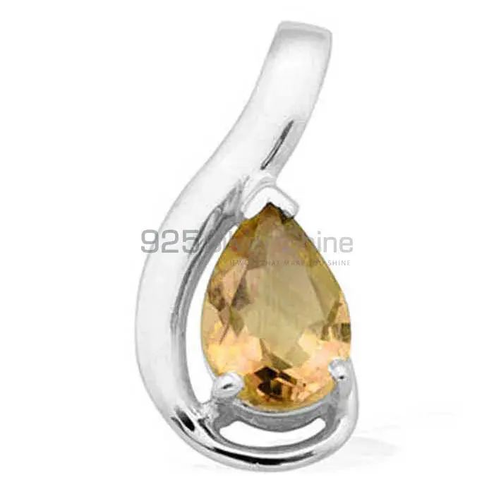 Best Price Citrine Gemstone Pendants Suppliers In 925 Fine Silver Jewelry 925SP1615