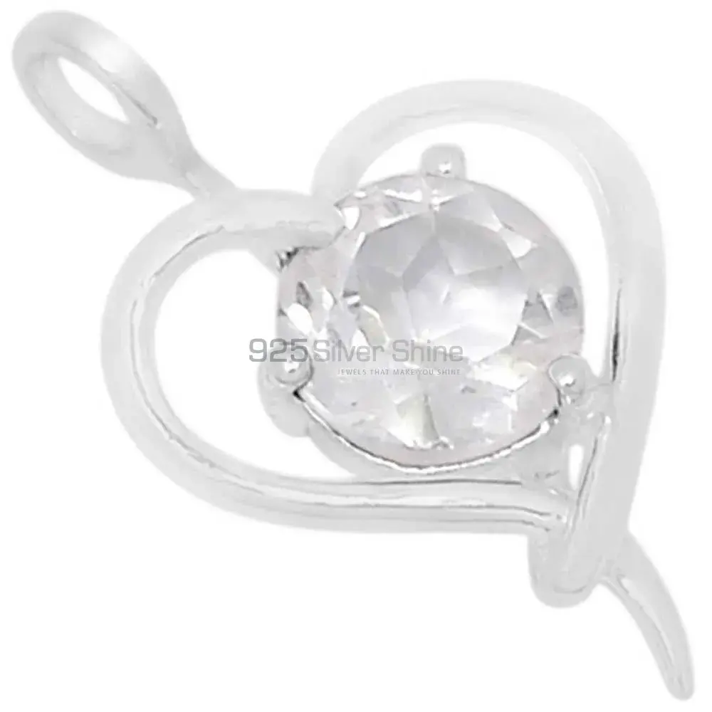 Crystal Gemstone Pendants In Fine Sterling Silver Jewelry 925SSP309-8