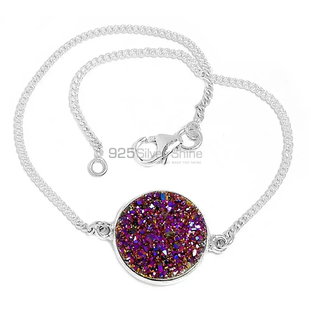 Best Price Fine Sterling Silver Bracelets Wholesaler In Druzy Gemstone Jewelry 925SB303-2