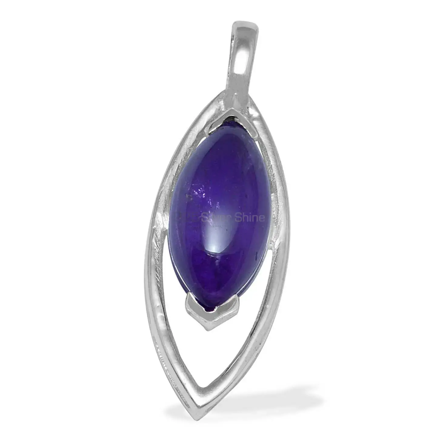 Fine Sterling Silver Pendants In Amethyst Gemstone Jewelry 925SP1478_0