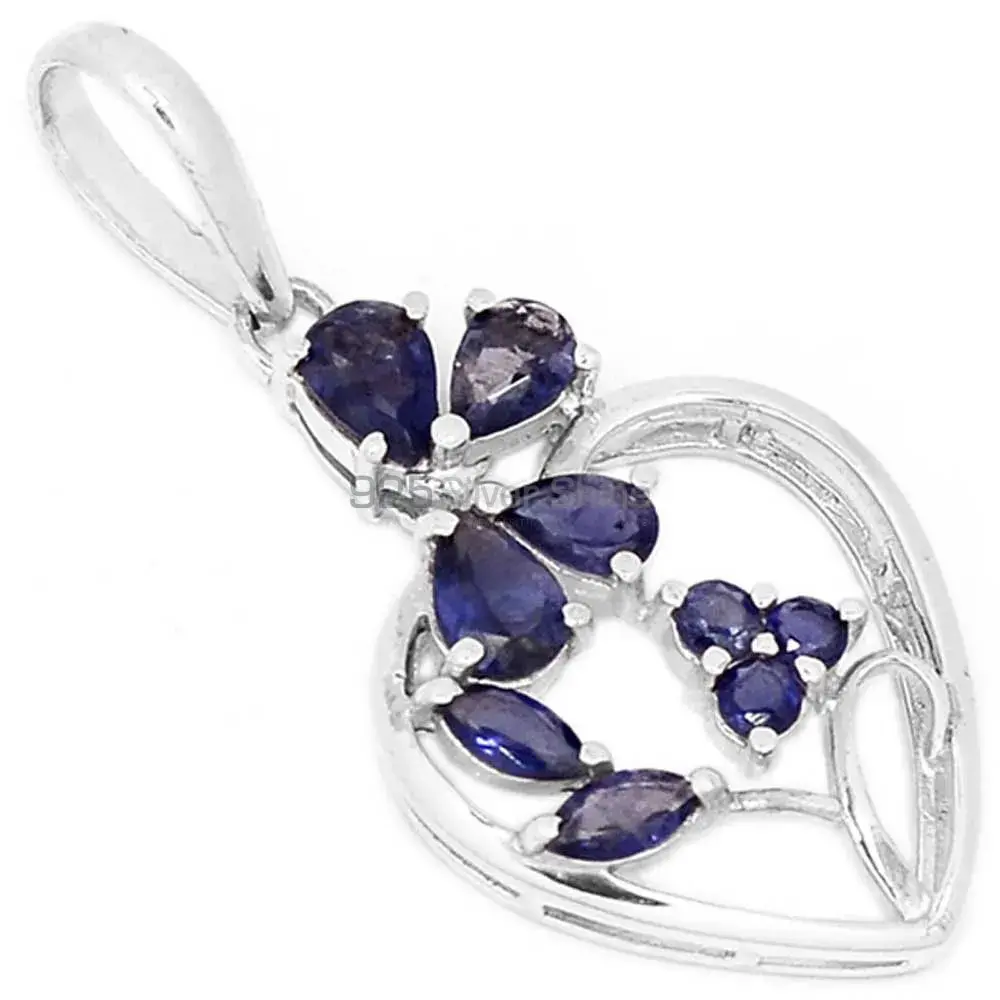 Fine Sterling Silver Pendants In Iolite Gemstone Jewelry 925SP270-2_0